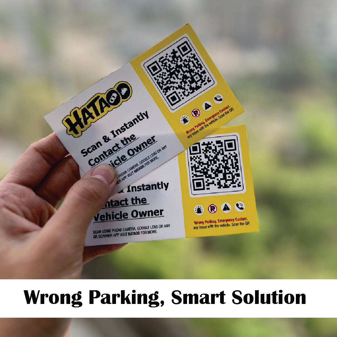 1 Pack, 2 QR Tags — Smart QR Car Tag for Instant Contact